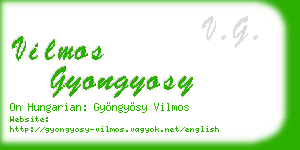 vilmos gyongyosy business card