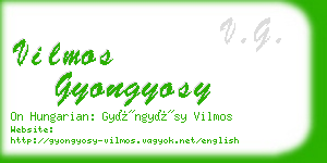 vilmos gyongyosy business card